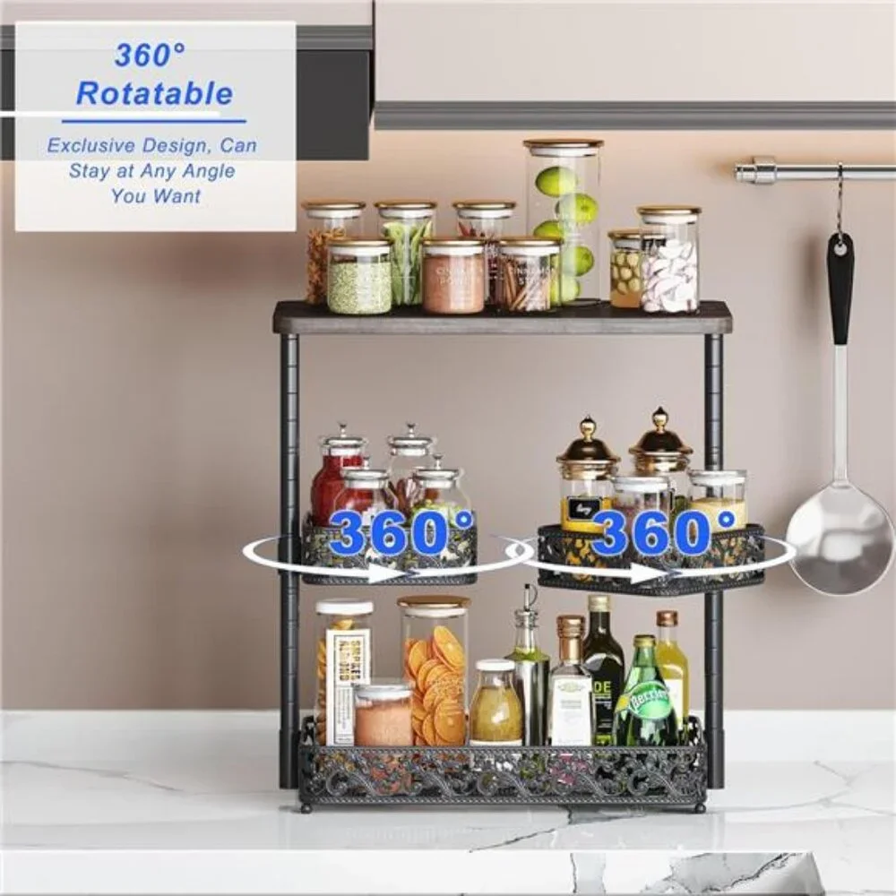 3 Tier Storage Organizer Countertop,Bathroom Sink Organizer Countertop with Two